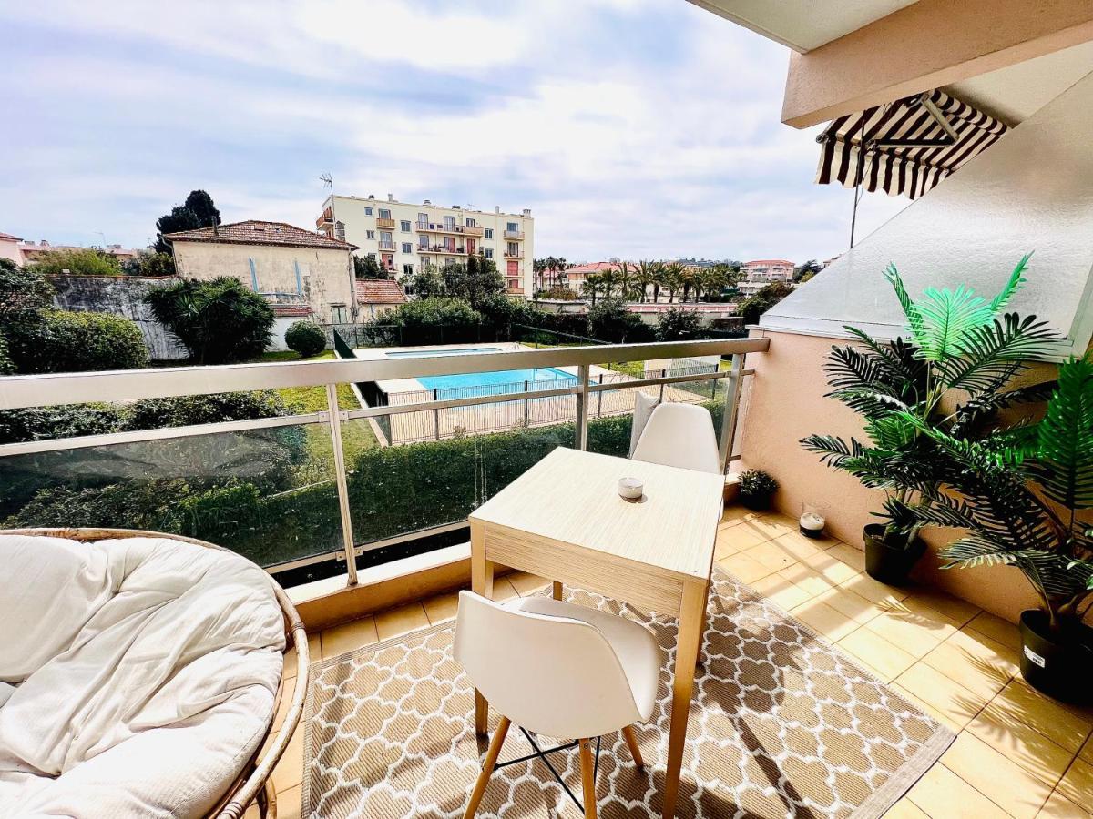 Les Palmiers - Appartement Avec Piscine Proche Plages - Wifi Et Clim Antibes Eksteriør billede