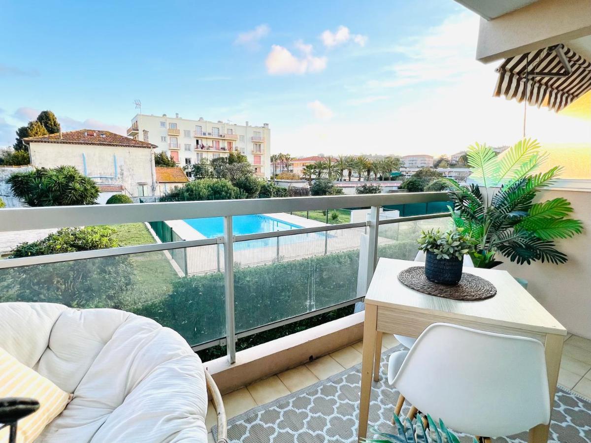 Les Palmiers - Appartement Avec Piscine Proche Plages - Wifi Et Clim Antibes Eksteriør billede